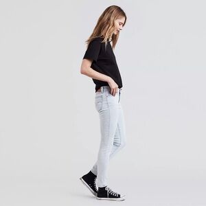 Levi’s 711 Skinny Kick Flip’n Acid Wash Mid Rise Jeans Size 27